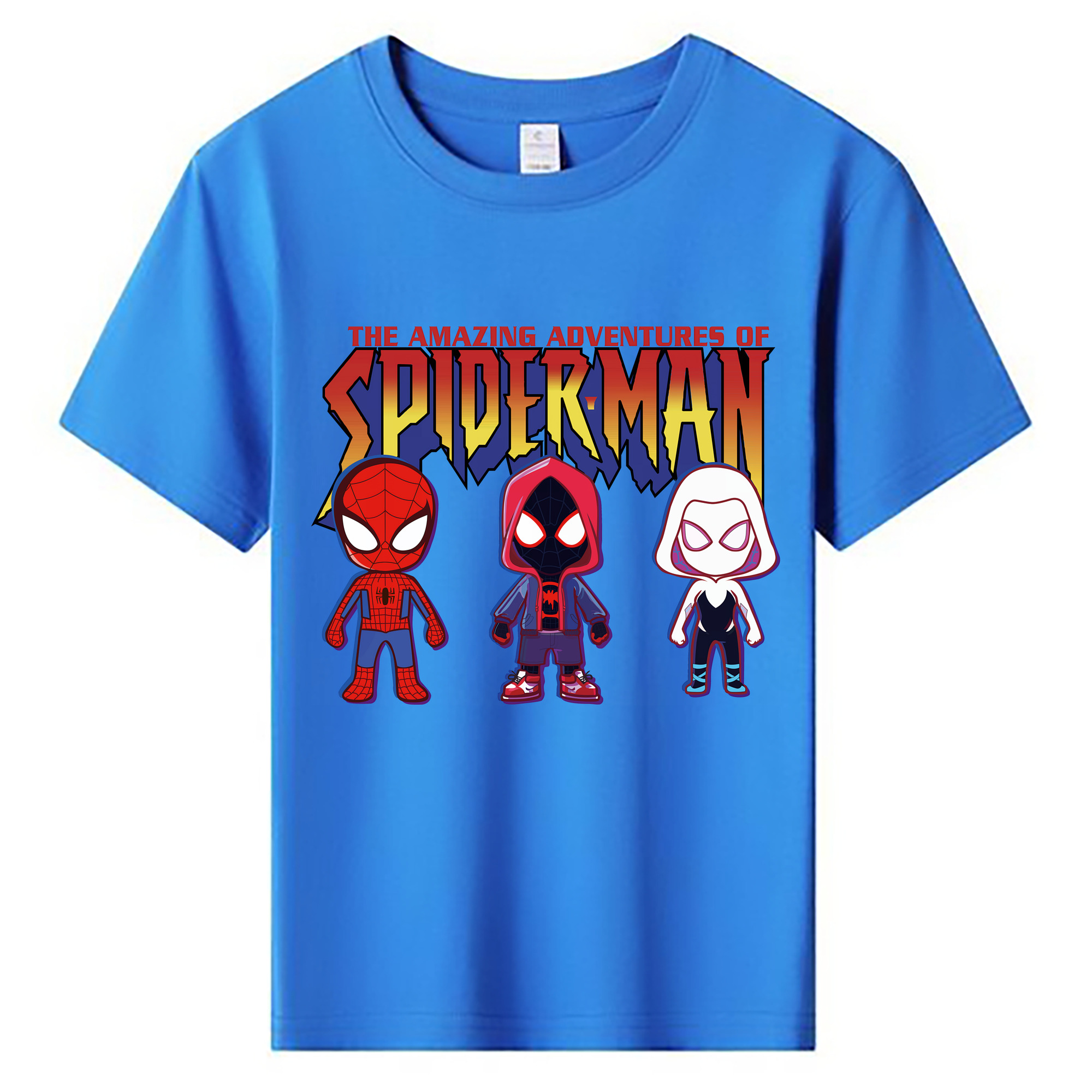 （画像用） Spider Man スパイダーマン 綿100％キッズTシャツ（フロントプリント）